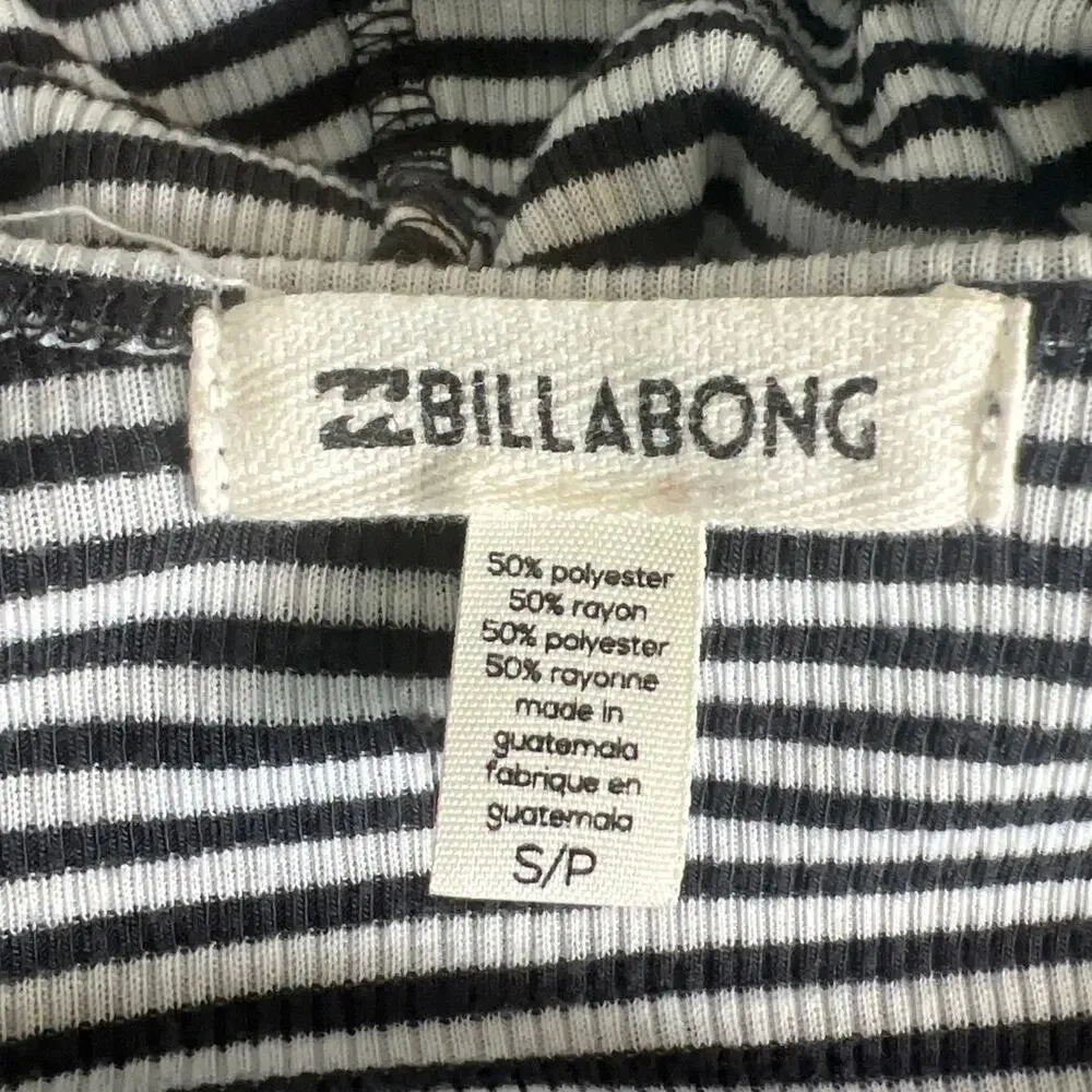 Billabong Same Love Black and White Striped Skater Dress Women's Small - Picture 7 of 10